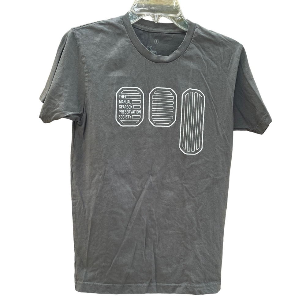 The Manual Gearbox Preservation Society 3 Pedal Short Sleeve Tee Unisex small